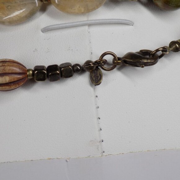 Premier Designs 54" Long Necklace Bronze Multi-color Stones Beads Mango Madness - Picture 6 of 8